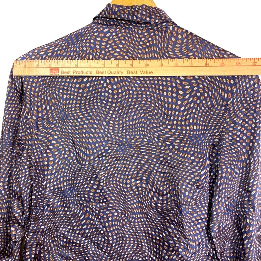 Vintage Isabel Marant Blouse Women Sz 1 US 4 Long Sleeve Abstract Print Button - Picture 13 of 16